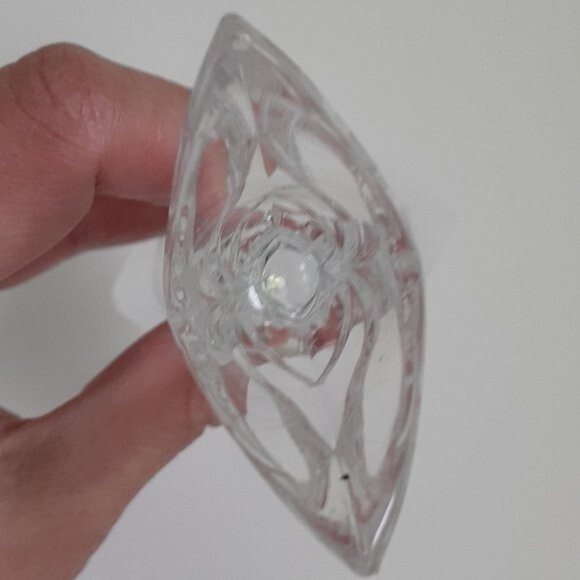 Set Of Two (2) MIKASA Crystal Taper CANDLE HOLDERS 5.5" ART DECO STYLE VTG. 90's - Picture 12 of 13